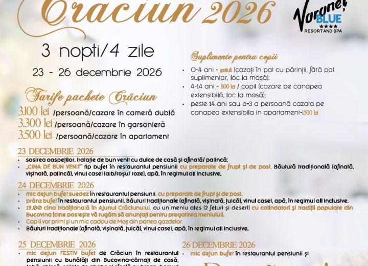 Voroneț Blue – Ofertă Crăciun 2026