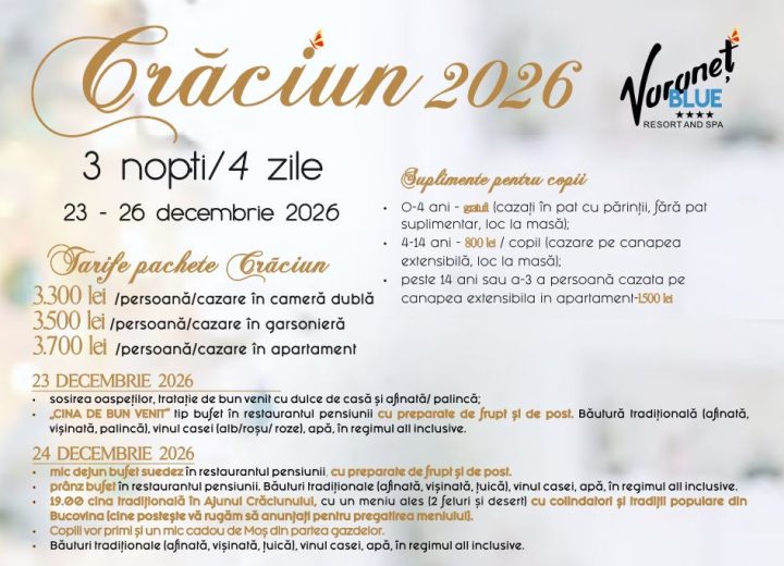 Voroneț Blue – Ofertă Crăciun 2026