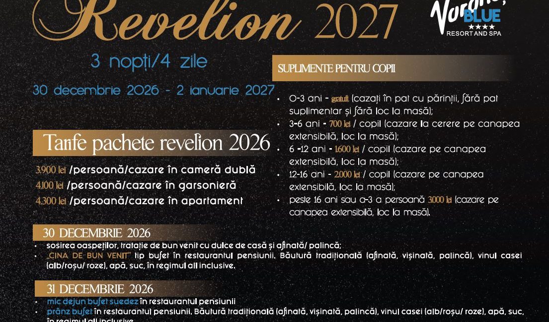 Voroneț Blue – Ofertă Revelion 2027
